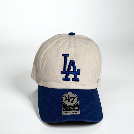 White LA Dodgers '47 Brand Clean Up Hat
