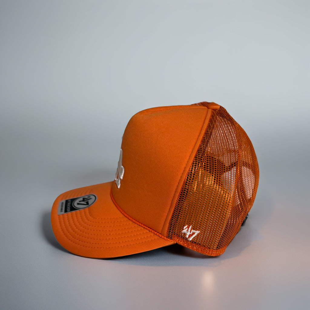 Orange LA Dodgers '47 Brand Trucker Hat